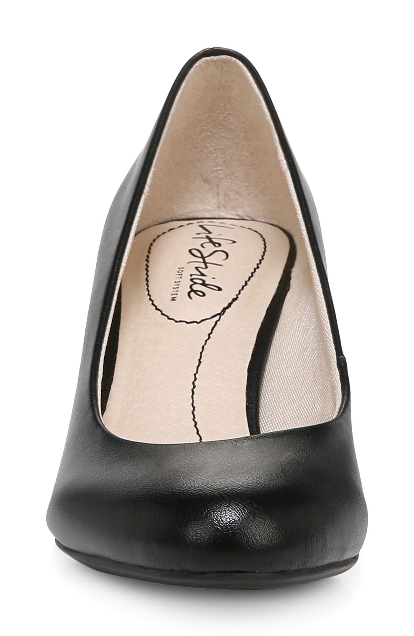 LifeStride Parigi Round Toe Slim Heel Pump, Alternate, color, Black