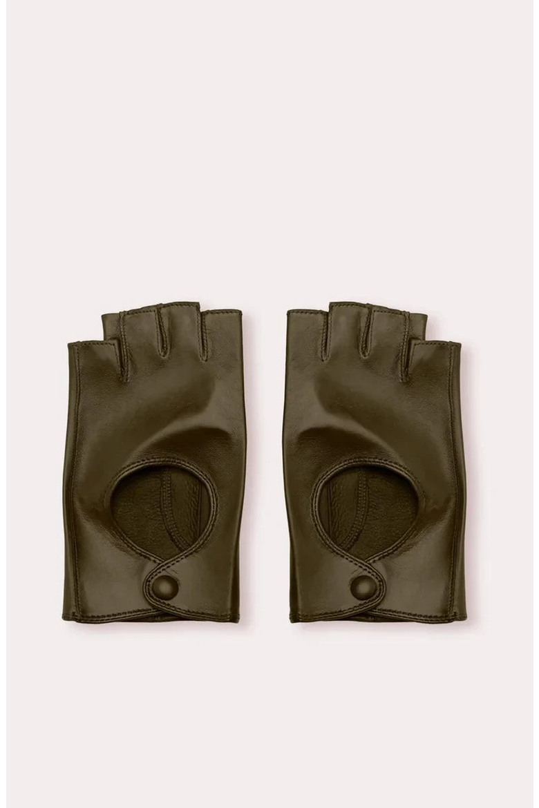 Fingerless Driving Glove, Main, color, Verde