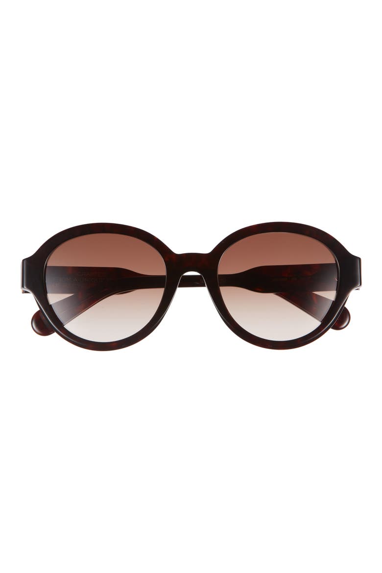 54mm Round Sunglasses, Main, color, HAVANA HAVANA BROWN