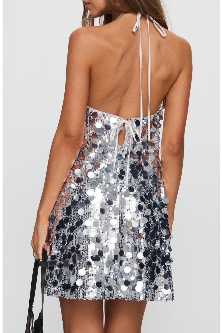 fluorescents halter mini dress green Princess Polly Sequin & Paillette Minidress (Women) 60s Mod