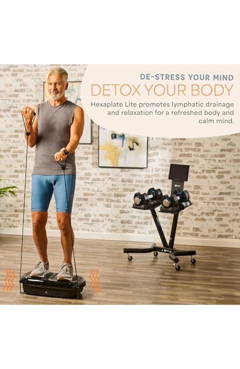 Lifepro HexaPlate Lite Vibration Plate Exercise Machine Full Body Recovery and Muscle Toning, Alternate, color, Black