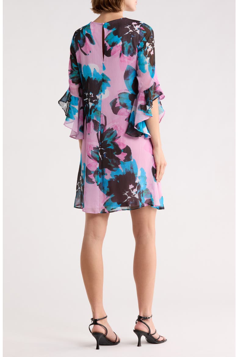 Floral Print Trapeze Dress, Alternate, color, FROSTED MAUVE MULTI