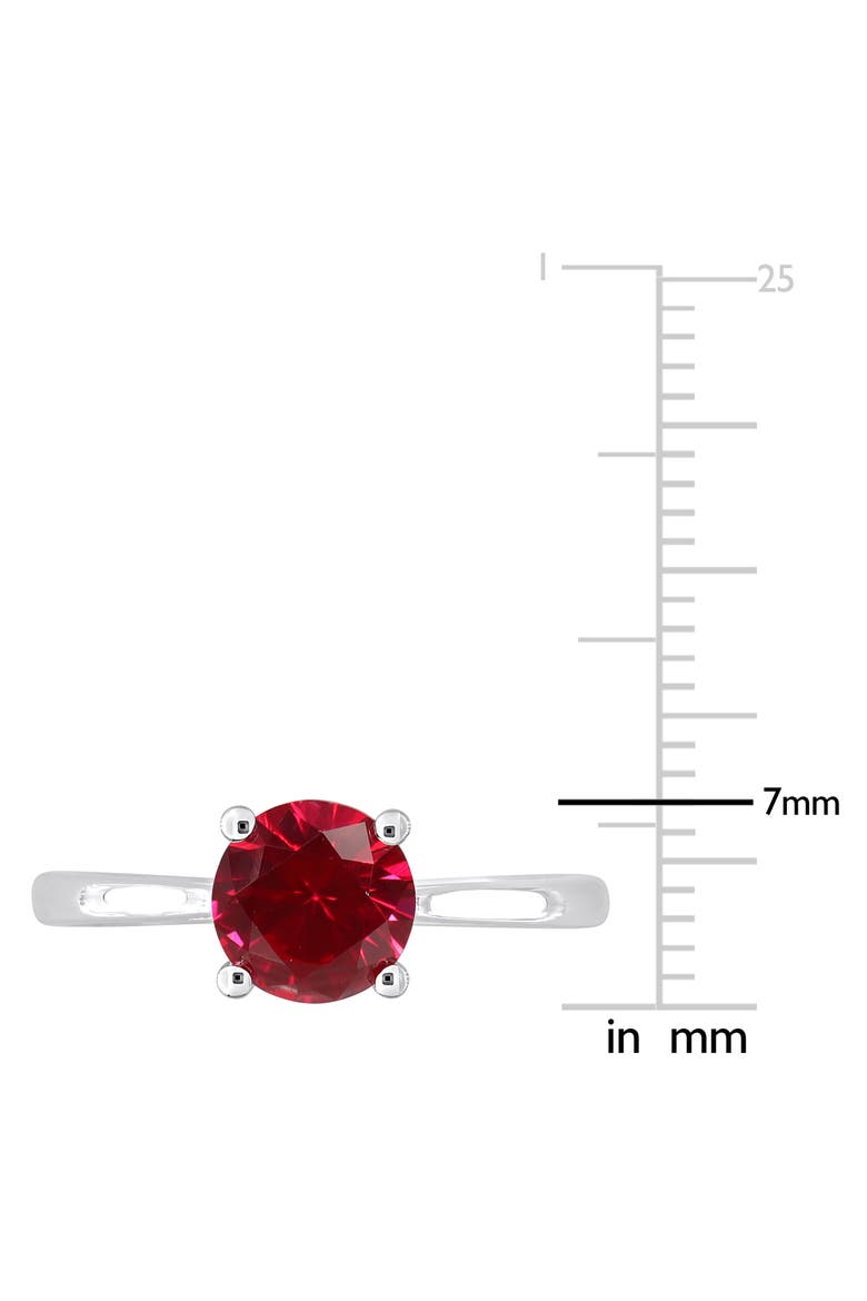 Created Ruby Solitaire Ring, Alternate, color, RED