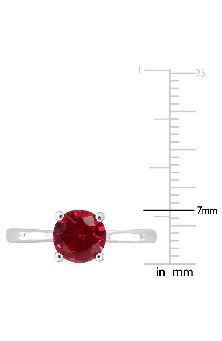 DELMAR Created Ruby Solitaire Ring, Alternate, color, Red