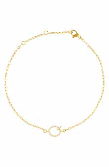 Pavé Cubic Zirconia Initial Anklet