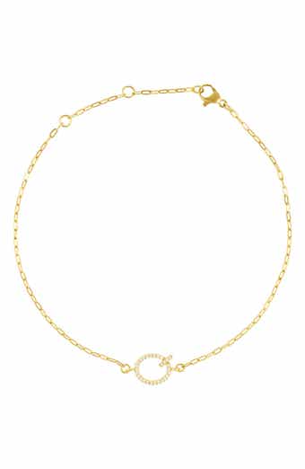 Pavé Cubic Zirconia Initial Anklet