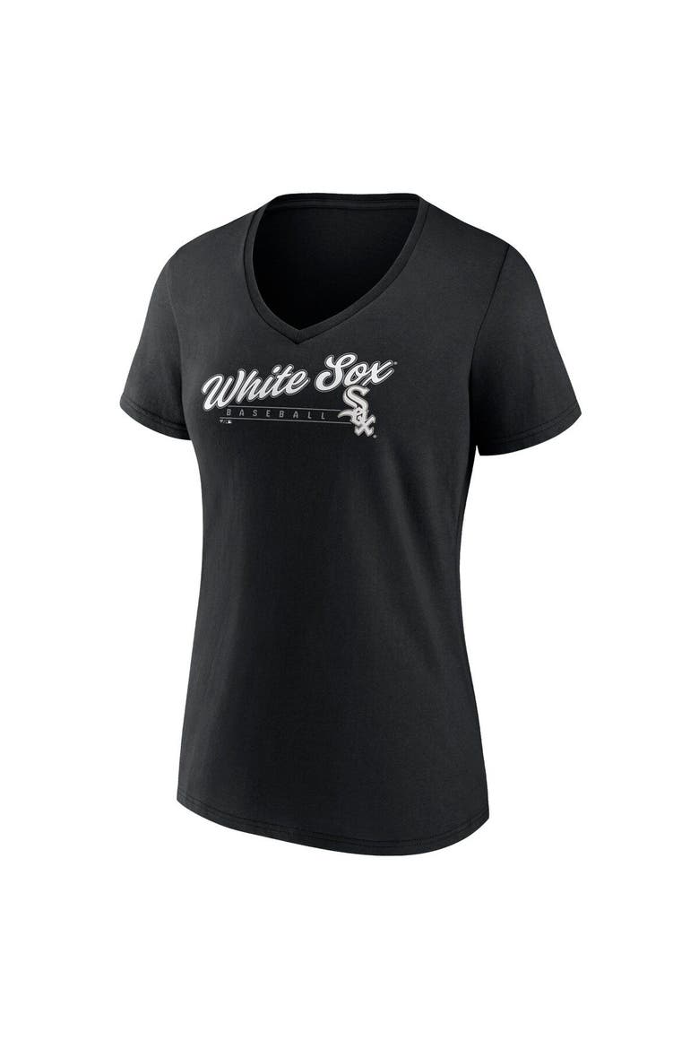 Women's Fanatics Black Chicago White Sox One & Only V-Neck T-Shirt, Alternate, color, Black