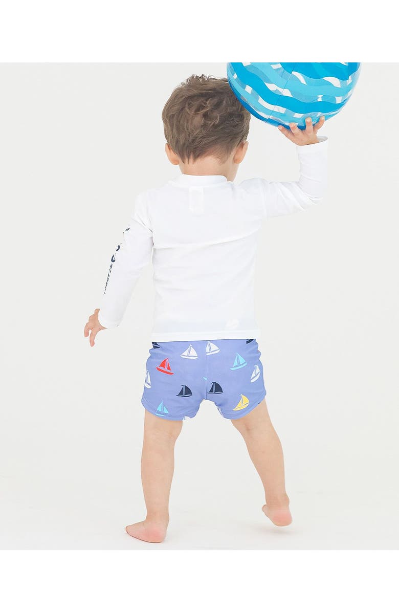 RuggedButts Boys UPF50+ Swim Shorties, Alternate, color, Down By The Bay