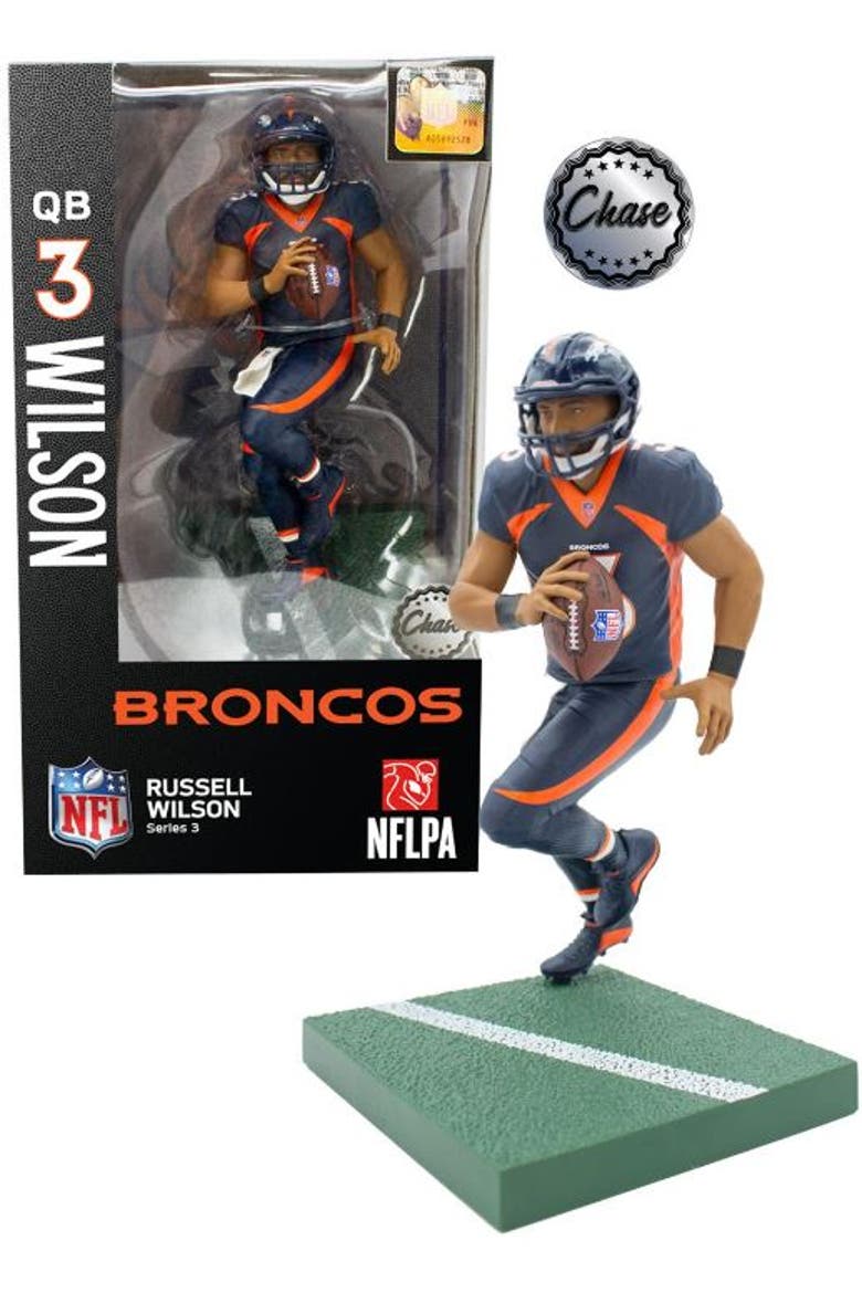 Russell Wilson (Denver Broncos) CHASE Imports Dragon NFL 6" Figure Series 3, Main, color, Multi-Color