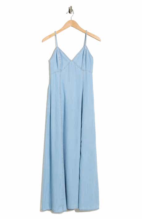 1.STATE Empire Waist Chambray Maxi Dress