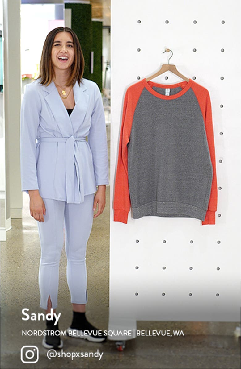 'The Champ' Trim Fit Colorblock Sweatshirt, sales video thumbnail