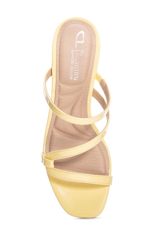 Cl By Laundry Blaine Block Heel Sandal In Light Yellow