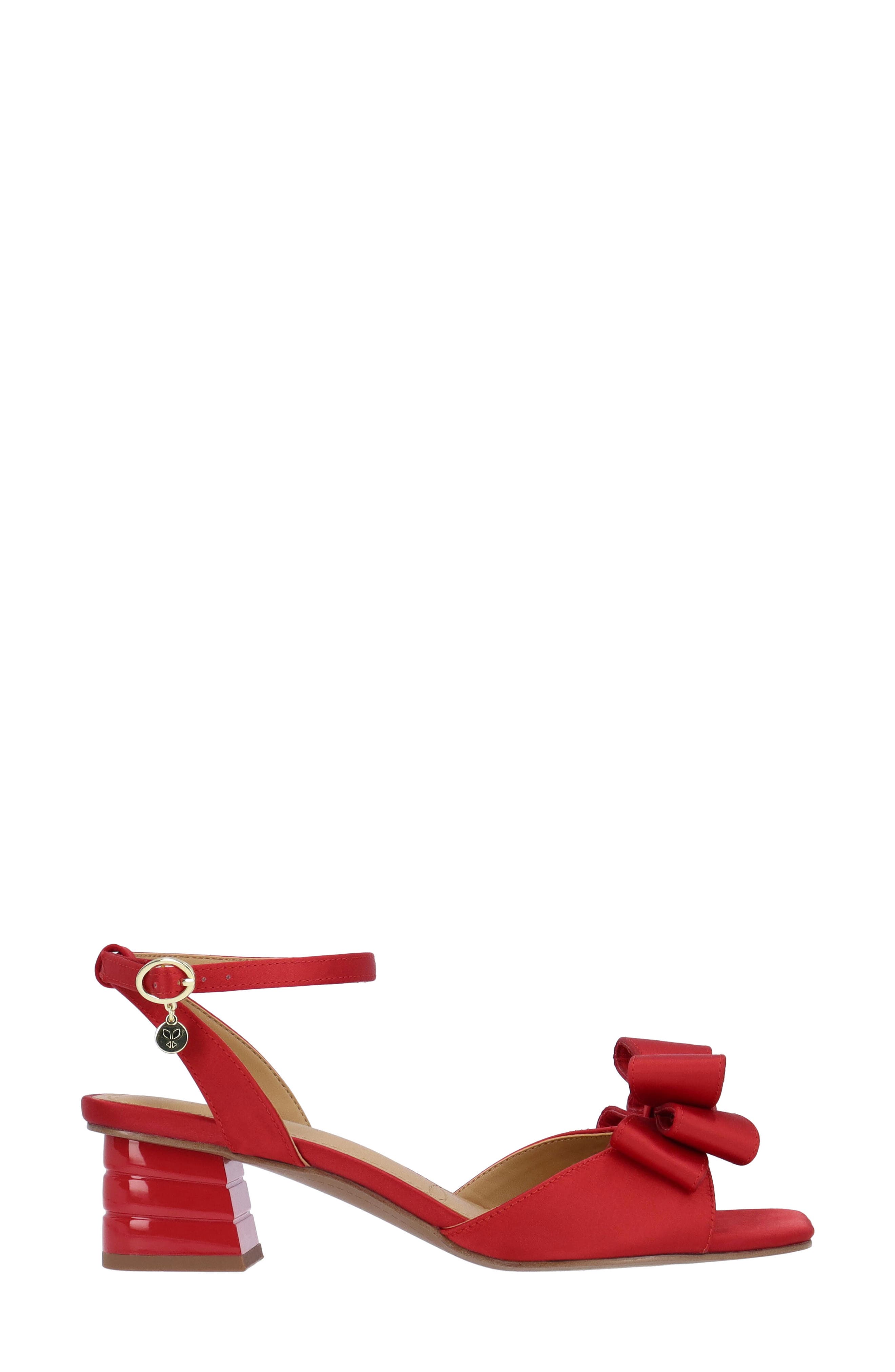 Novela Ankle Strap Sandal, Alternate, color, RED