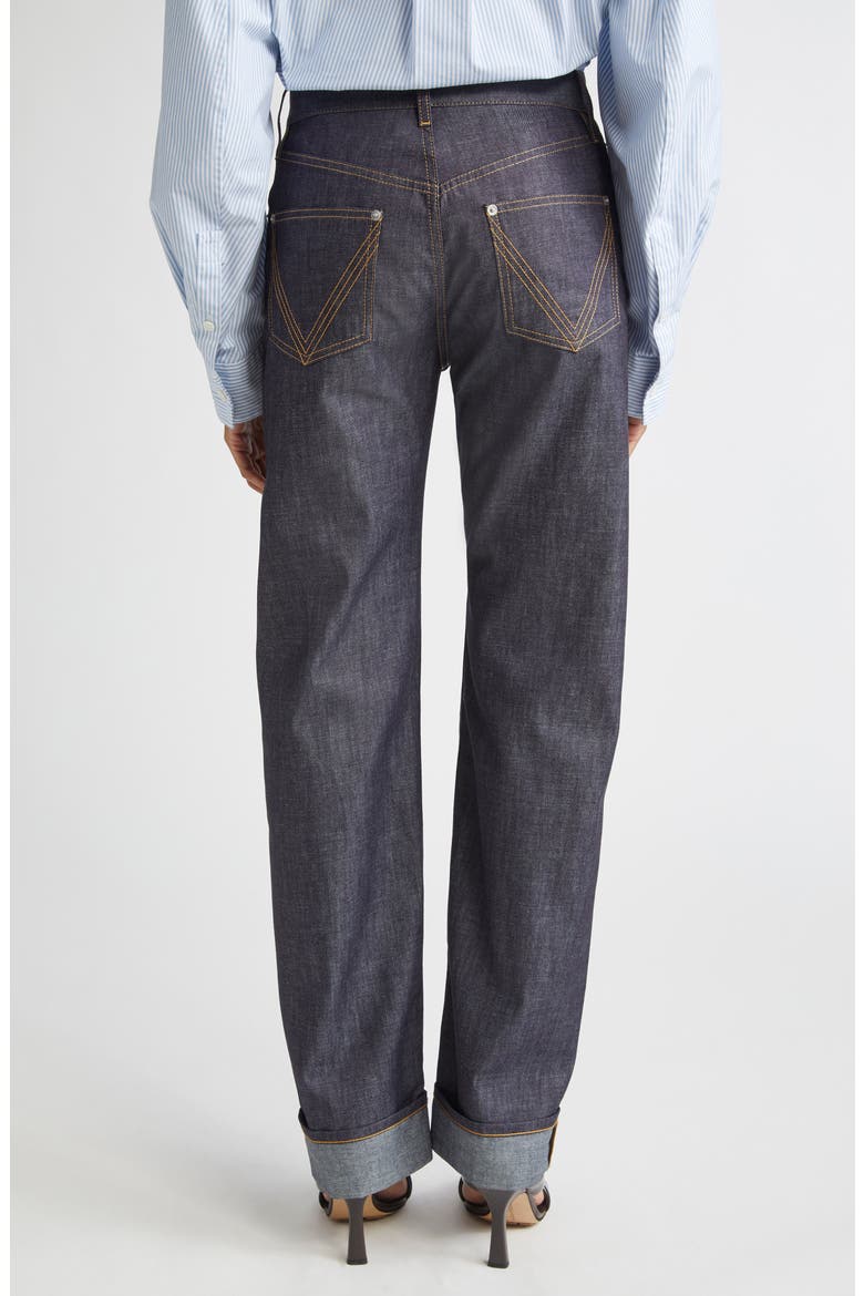 Turned Up Straight Leg Jeans, Alternate, color, 4245 INDIGO