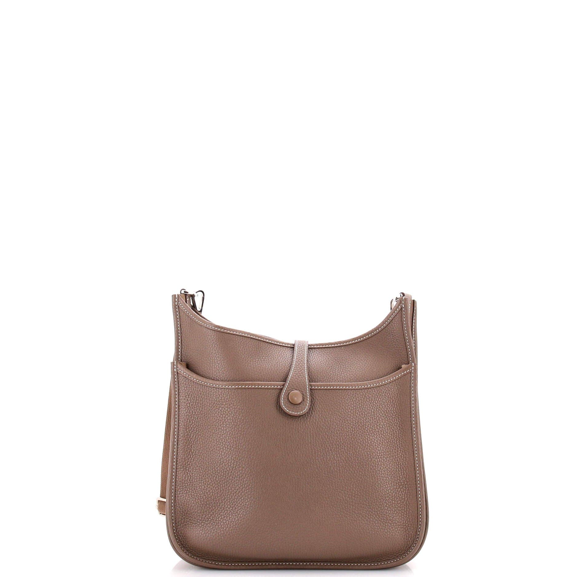 Pre-Owned Hermes Evelyne Bag Gen III Clemence PM, Alternate, color, Etoupe