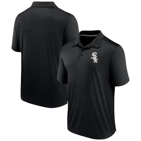 Men's Fanatics Branded  Black Chicago White Sox Fitted Polo