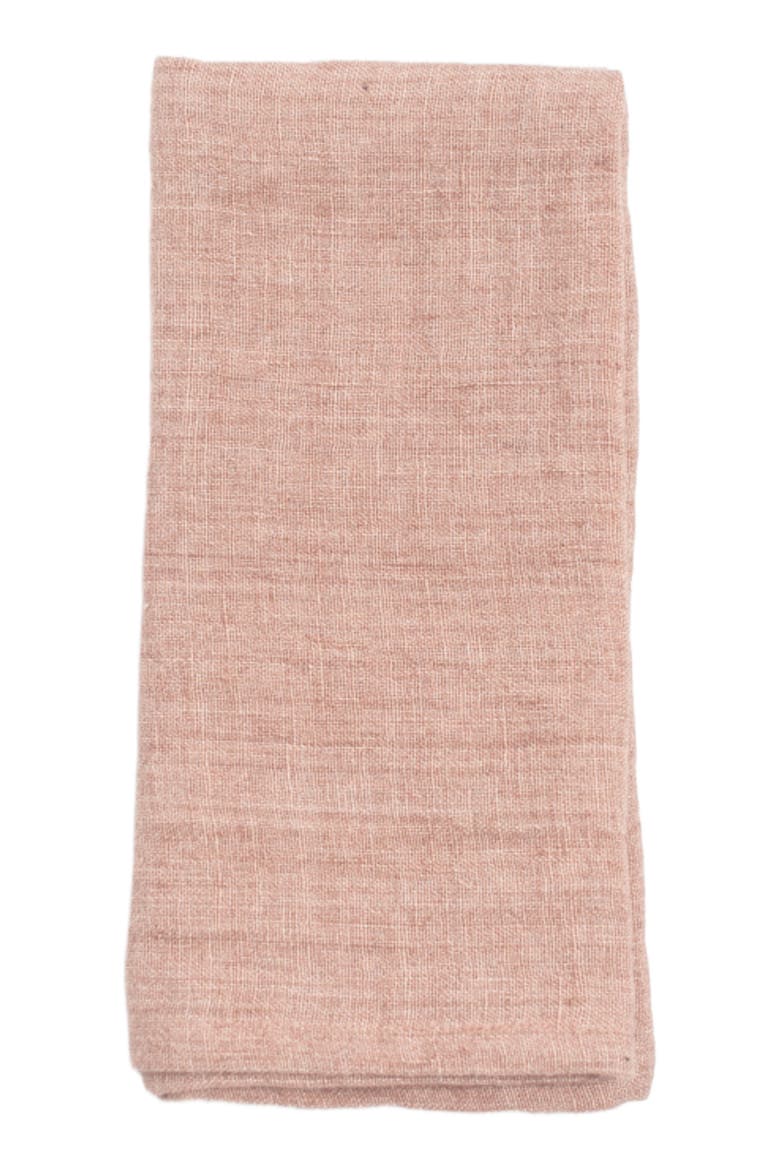 Stone Washed Linen Napkins - Set of 4, Main, color, Pink