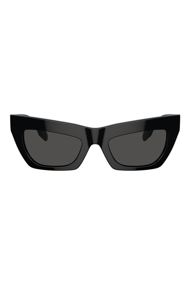 51mm Cat Eye Sunglasses, Main, color, BLACK