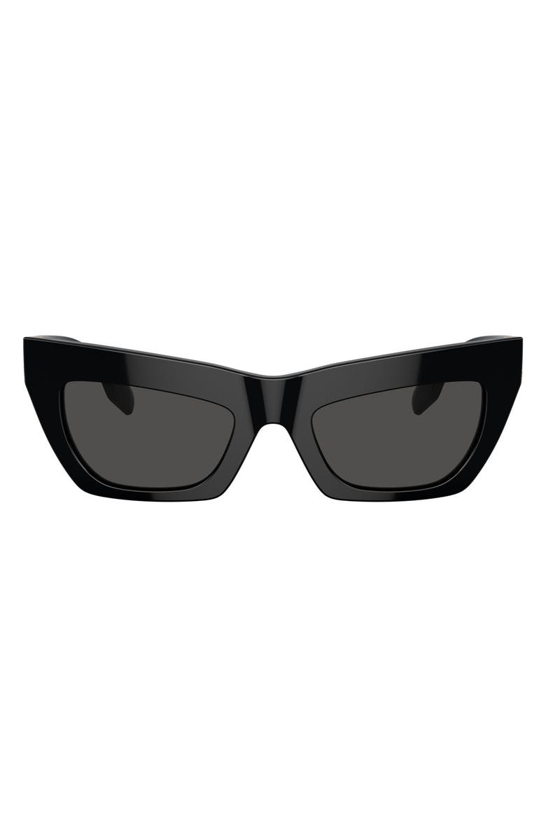 Burberry 51mm Cat Eye Sunglasses, Main, color, Black