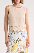 Ellen Tracy Eyelet Scallop Shell