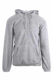 BURNSIDE Polar Fleece Quarter Zip Hoodie