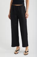 Reformation Lilah Lace Trim Linen Pants