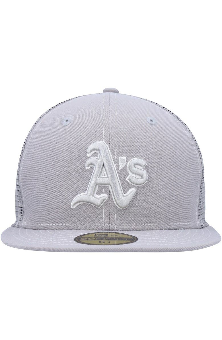 New Era Men's New Era Gray Oakland Athletics 2023 On-Field Batting Practice 59FIFTY Fitted Hat, Alternate, color, Gray