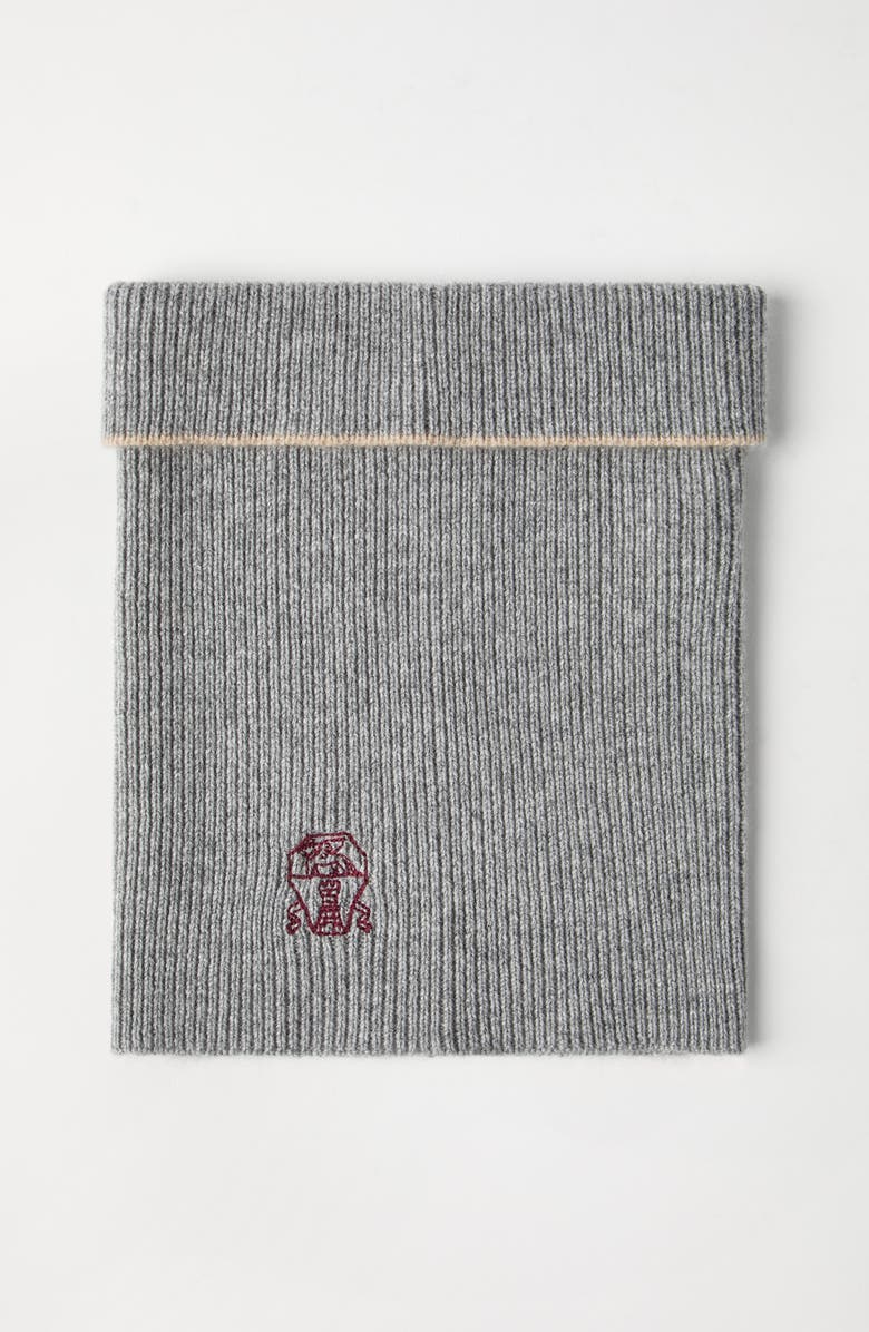 Brunello Cucinelli Neck warmer, Alternate, color, Light Grey