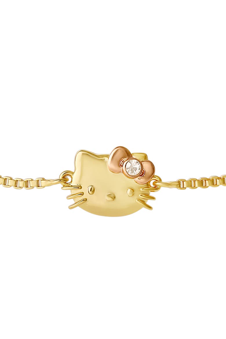 Pink Heart Adjustable Lariat Bracelet, Alternate, color, Gold