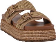 GC SHOES Lorena Raffia Platform Slide Sandal