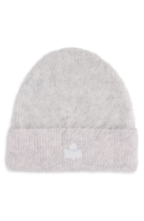 Isabel Marant Festive Rib Logo Beanie In Gray