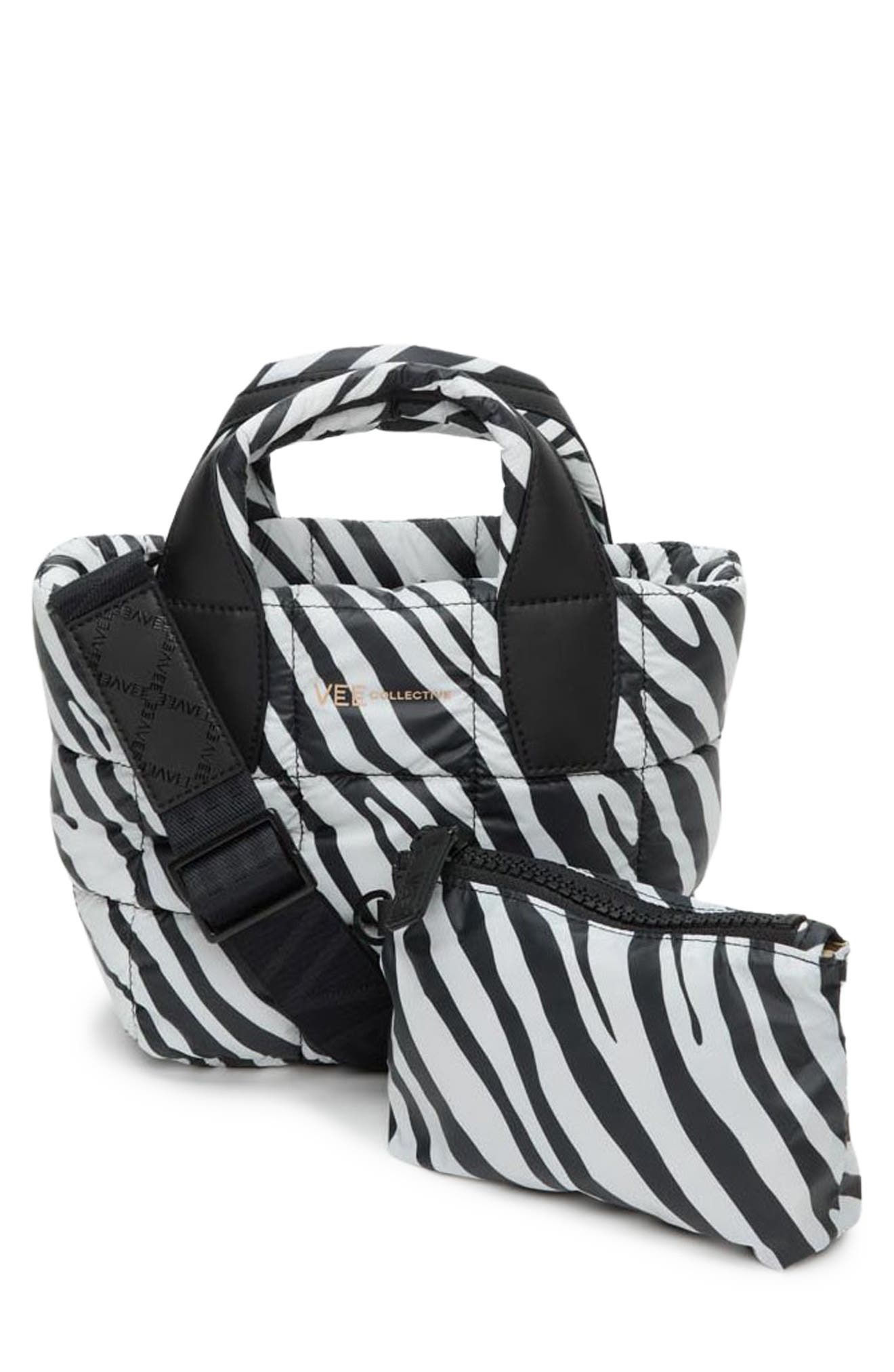 VeeCollective Mini Porter Zebra Stripe Tote, Alternate, color, Zebra