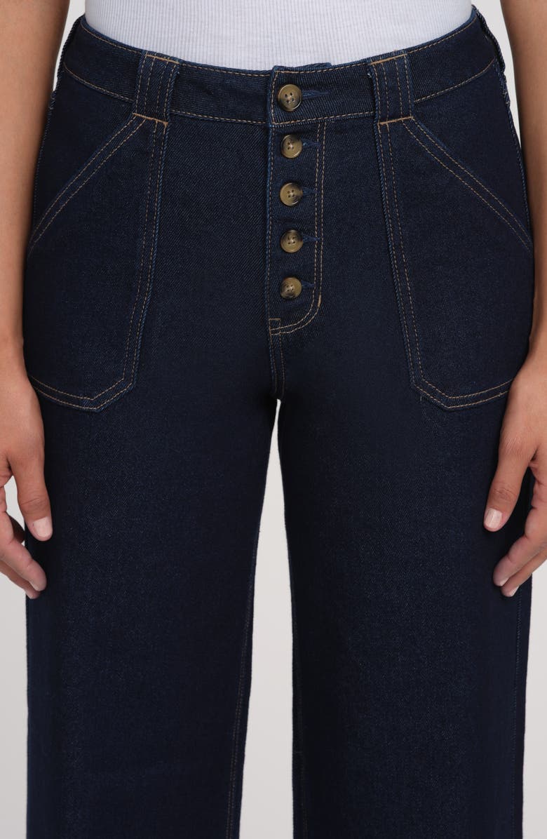 Sanctuary Denim Ekara Slim Wide Leg Jeans, Alternate, color, Dark Wash