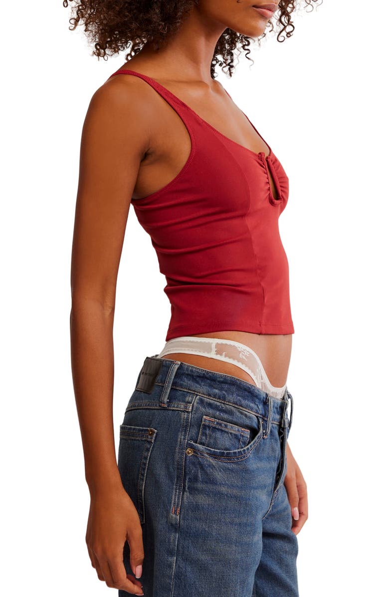 Free People Ahead Of the Curve Camisole, Alternate, color, Syrah