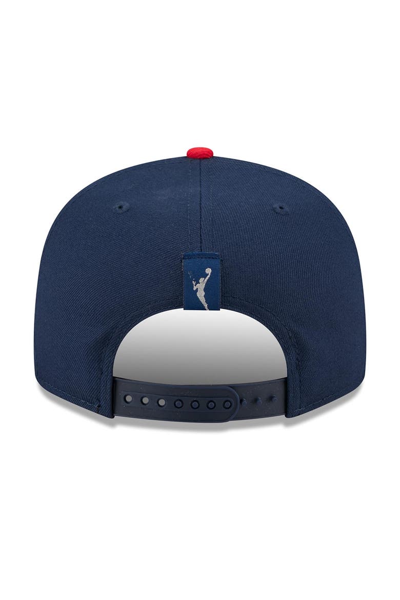 Unisex New Era Navy/Red Indiana Fever WNBA Tip-Off 2026 Metal Badge A-Frame 9FIFTY Snapback Hat, Alternate, color, Navy