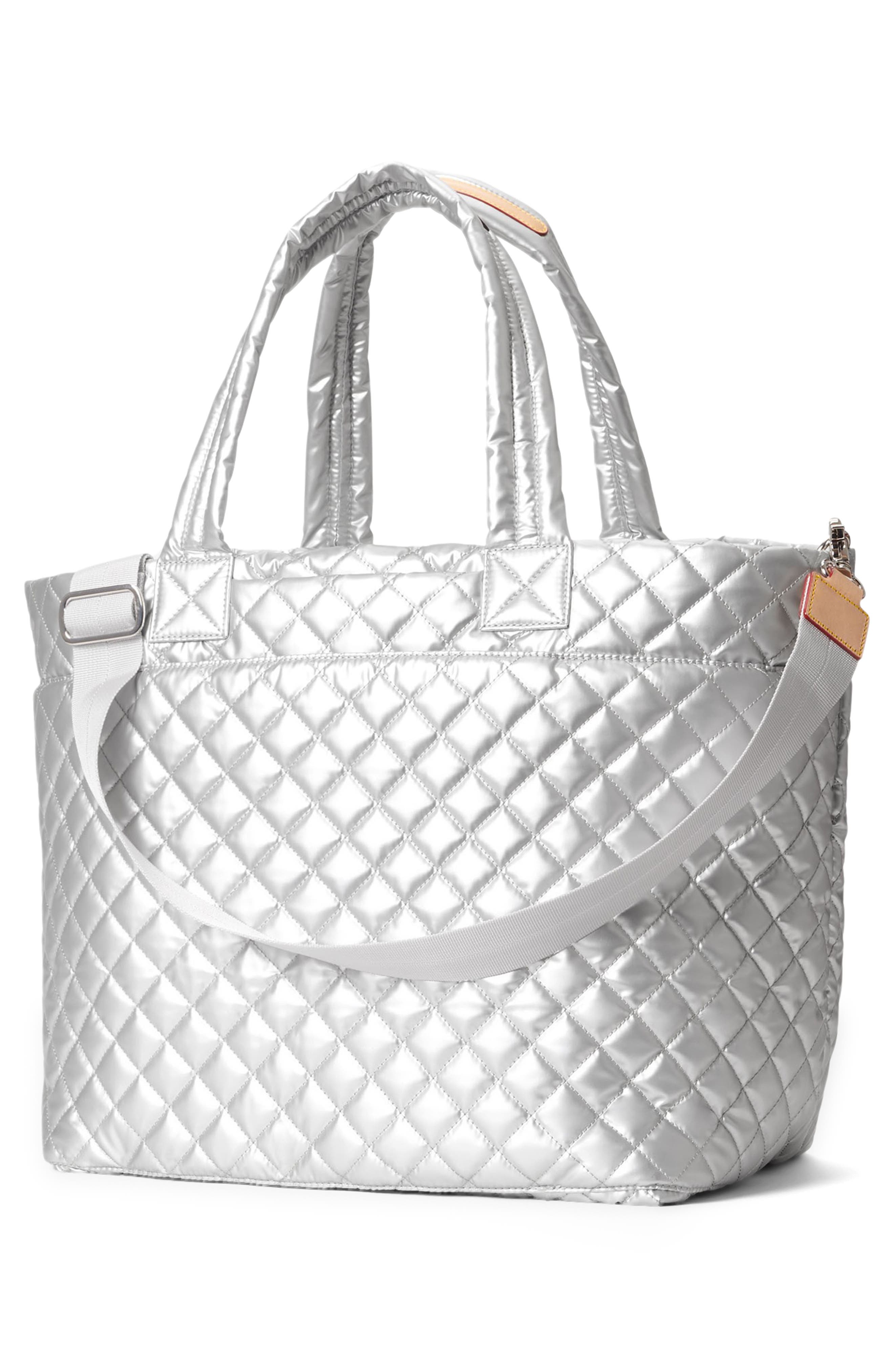 Deluxe Large Metro Tote, Alternate, color, MATTE SILVER