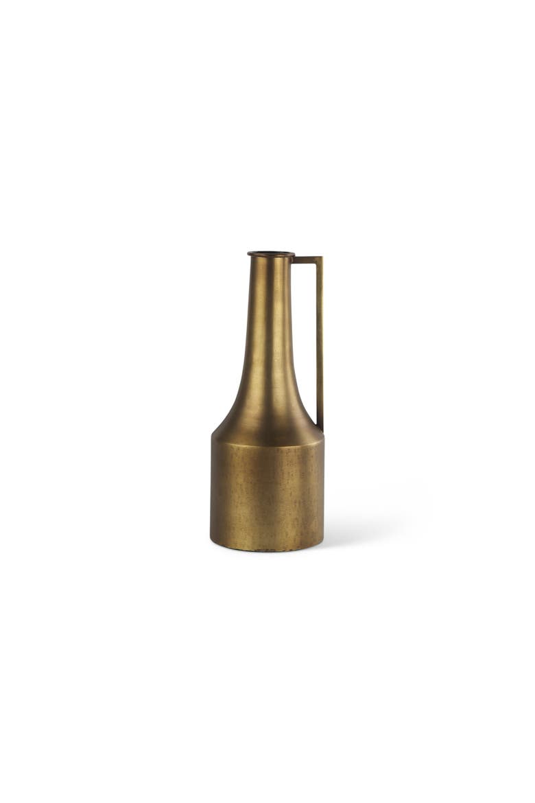 Aubrey Iron Jug Vase, Main, color, Gold