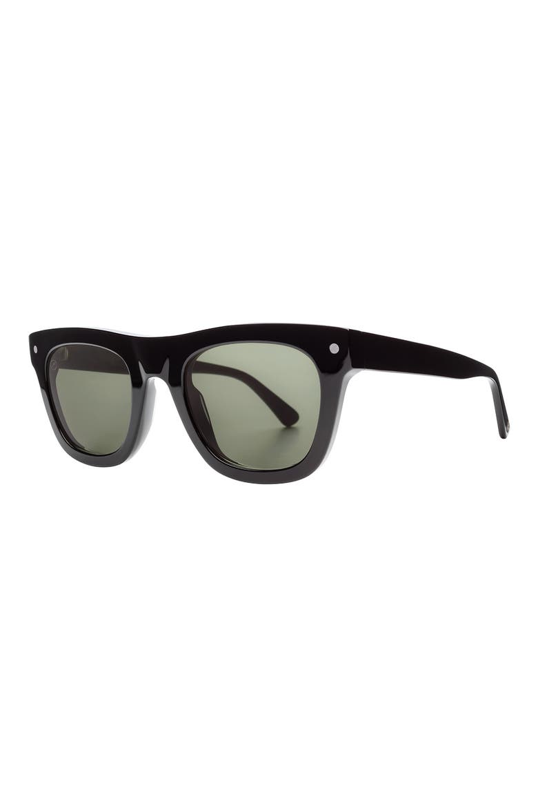 Cocktail 39mm Polarized Square Sunglasses, Alternate, color, GLOSS BLACK/GREY POLAR