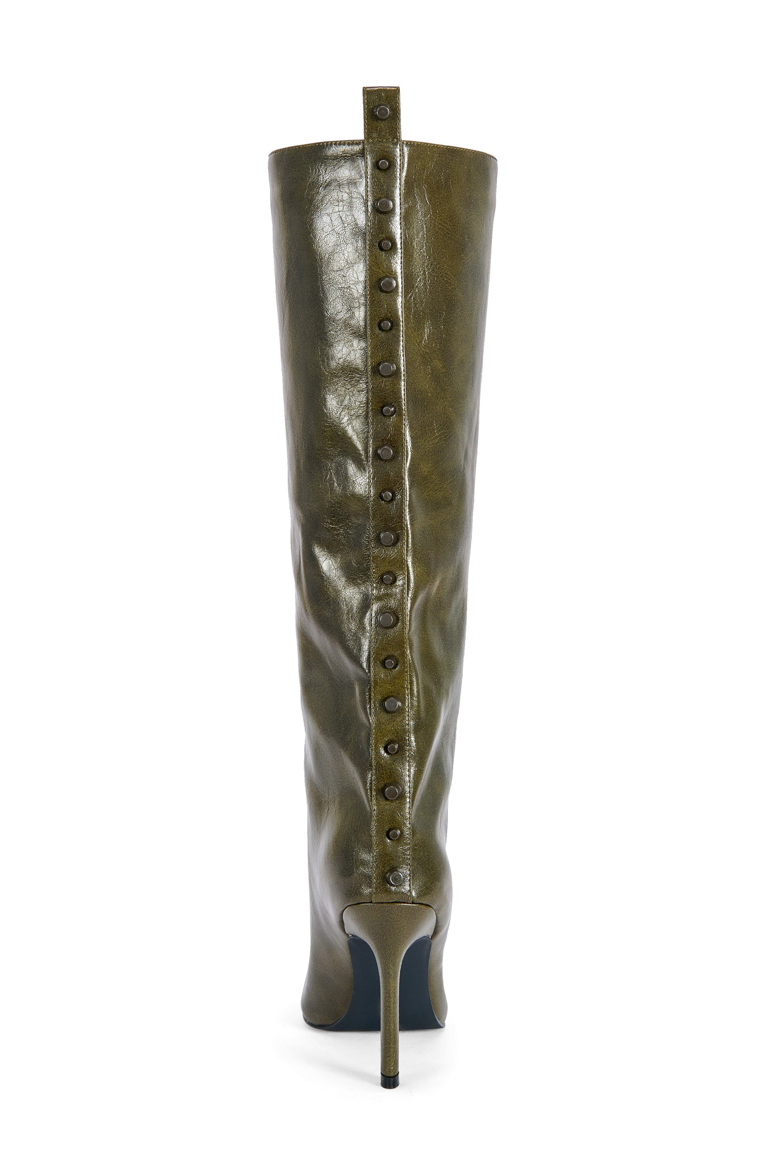 Alluring Faux Leather Knee High Boot, Alternate, color, OLIVE