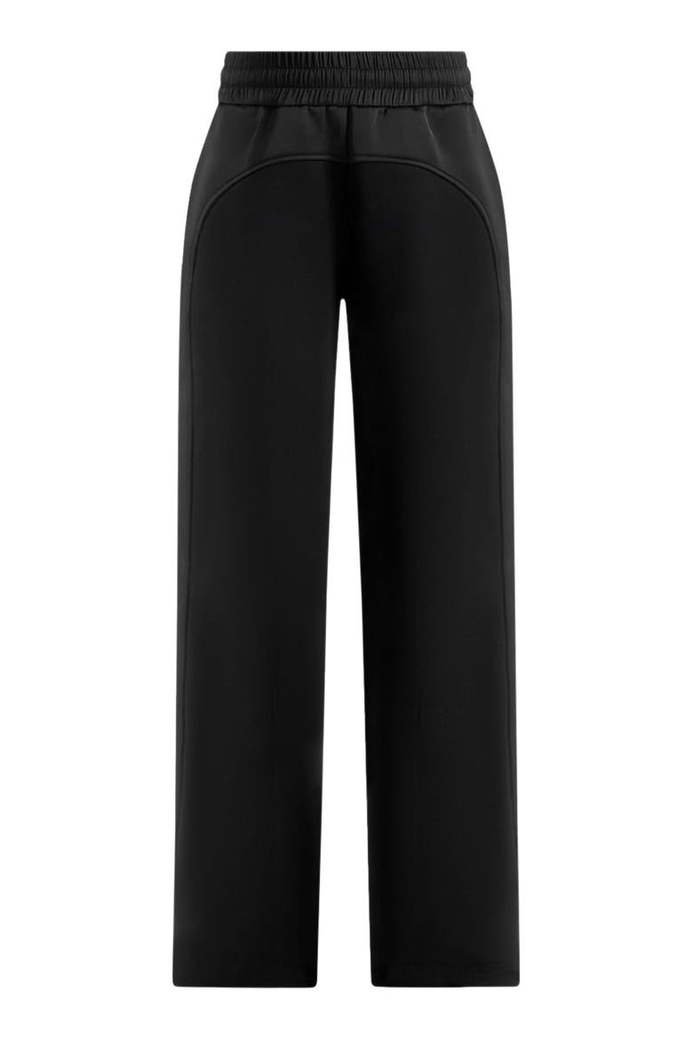 Loula Jersey And Satin Joggers, Alternate, color, Black