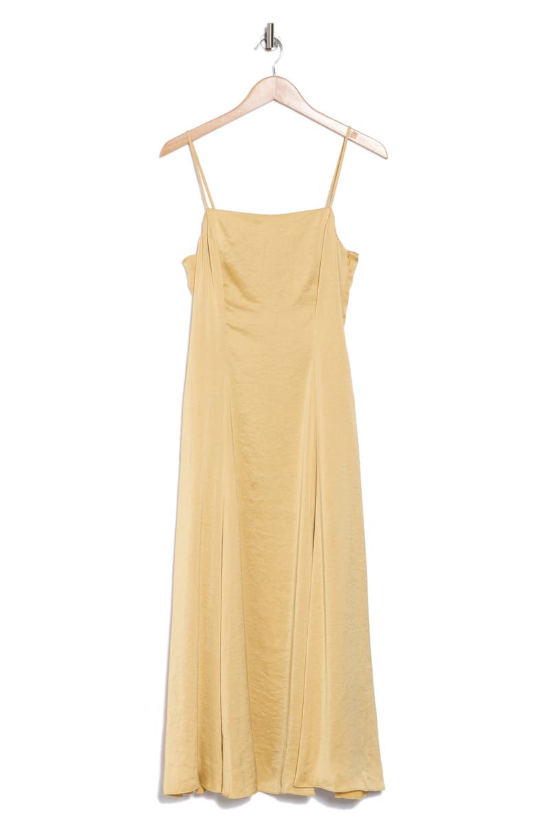 Theory Cami Crushed Satin Dress, Alternate, color, Sun