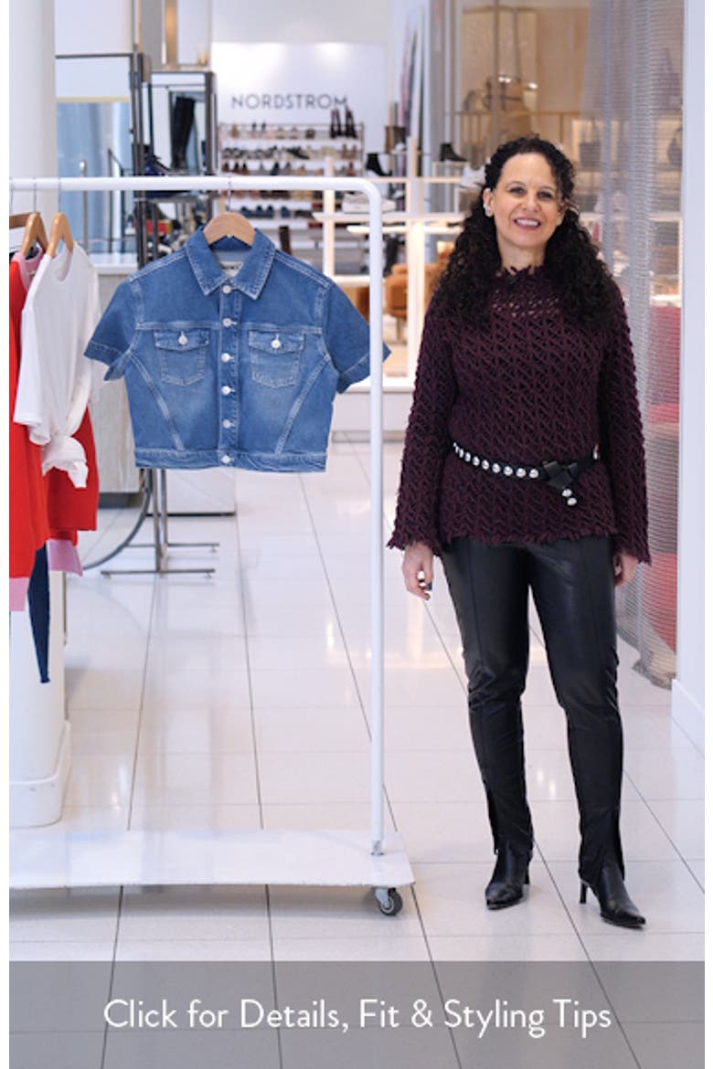 Kirstie Short Sleeve Crop Denim Jacket video