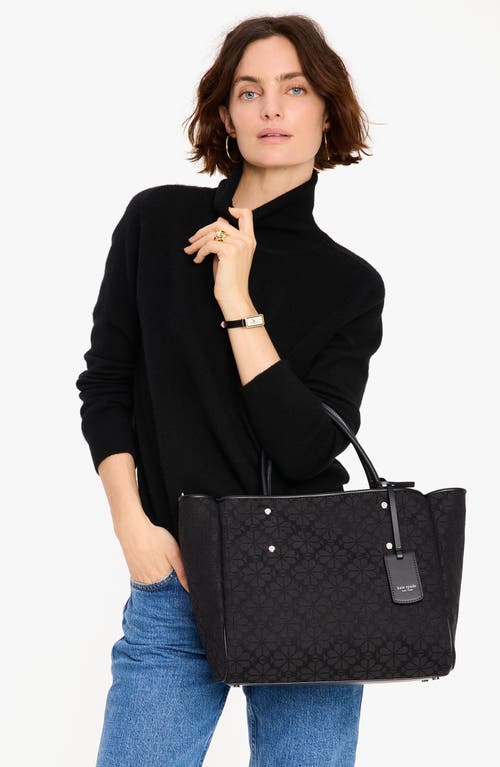 Kate Spade New York Spade Flower Jacquard Tote In Black Multi.