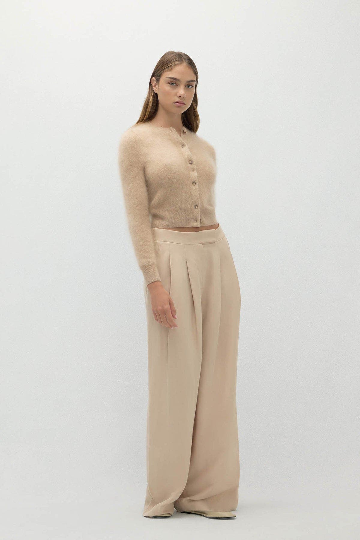 Naked Cashmere Paloma Brushed Cashmere Cardigan In Sand