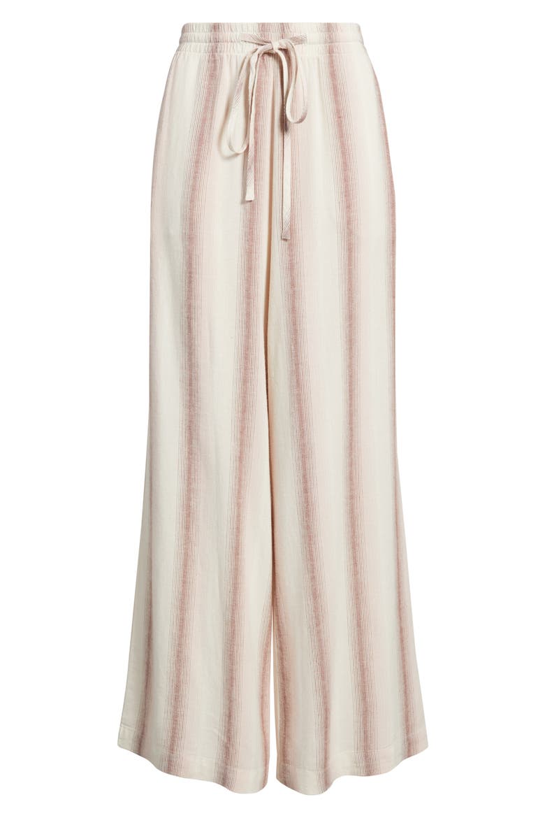 Stripe Drawstring Wide Leg Pants, Alternate, color, PRIMROSE OMBRE STRIPE