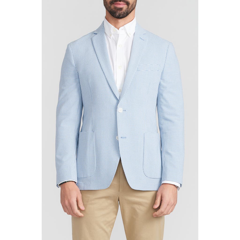 Savile Row Co Blue Check Seersucker Sport Coat