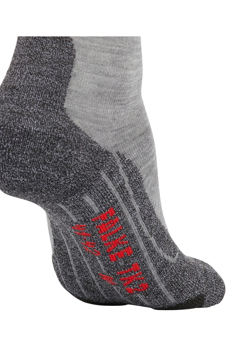 TK2 Explore Melange Hiking Socks, Alternate, color, Mid Grey Melange
