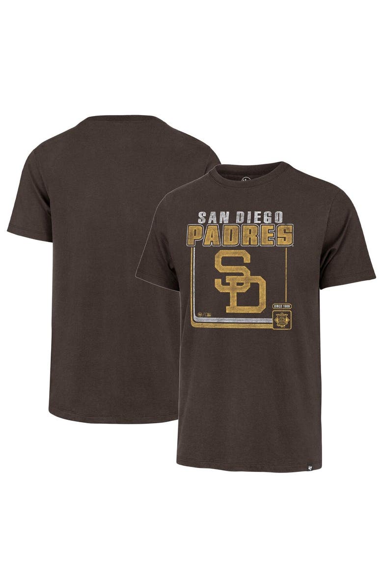 '47 Men's '47  Brown San Diego Padres Cooperstown Collection Borderline Franklin T-Shirt, Main, color, 