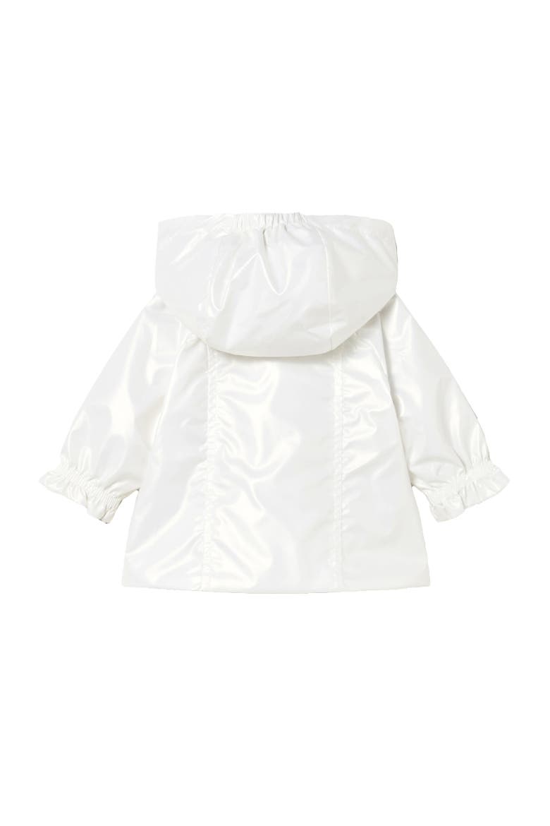 Hooded Glossy Jacket, Alternate, color, White