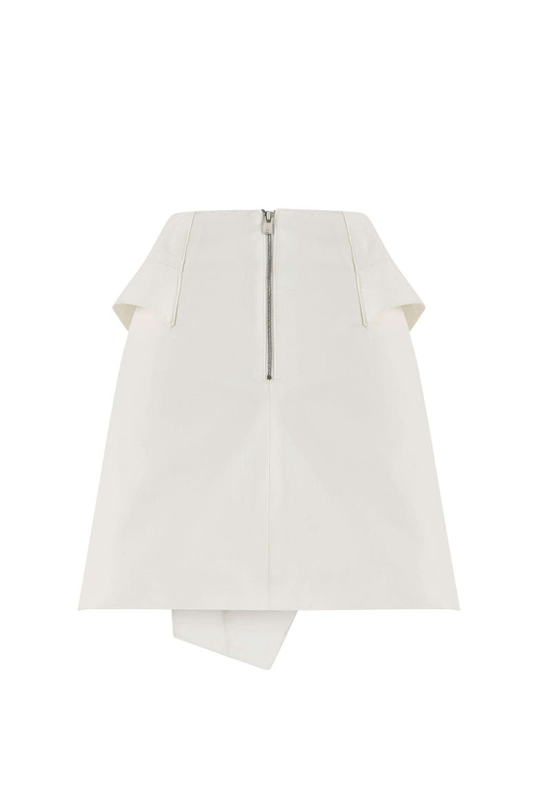 Ron 3D Mini Skirt, Alternate, color, White